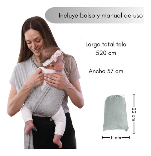 🌸 Fular Portabebés Ergonómico Elástico – Comodidad, Seguridad y Amor en Cada Abrazo