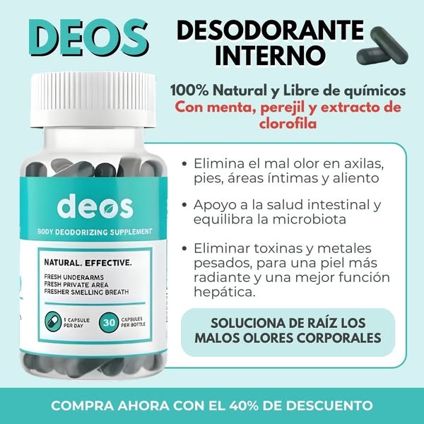 DEOS DESODORANTE NATURAL COMBO X3 UNDS